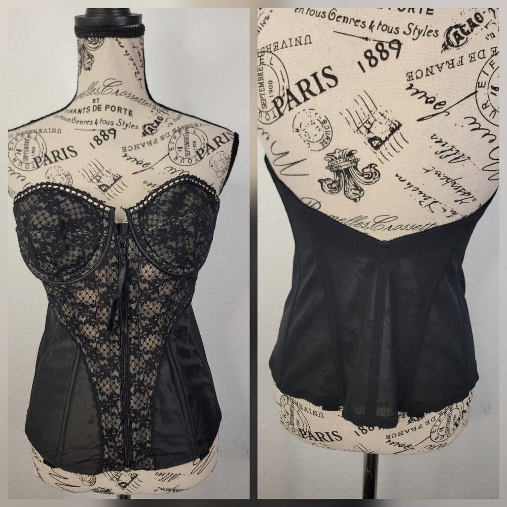 Vintage Lady Marlene 36B Corset Bustier Lace Coquette